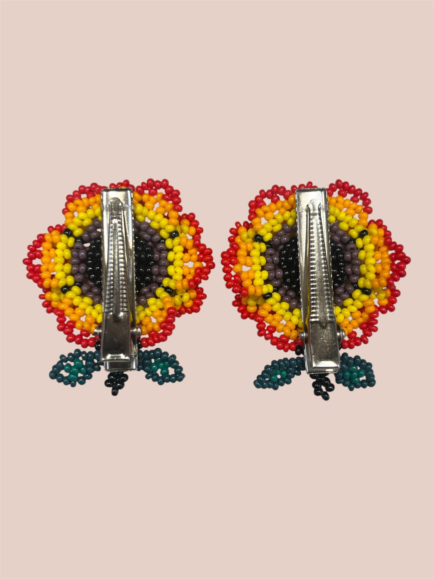 Floral hair clips