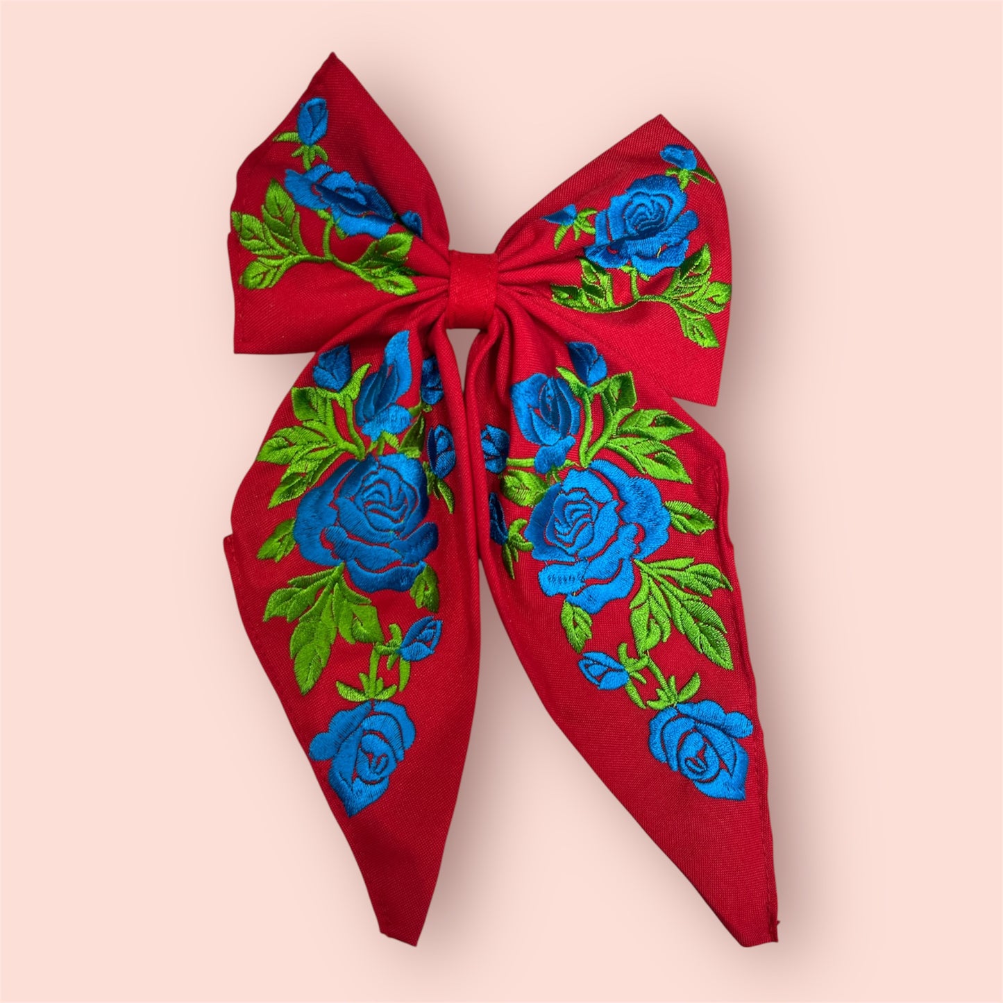 Embroidered Bow – Handmade Design 10”