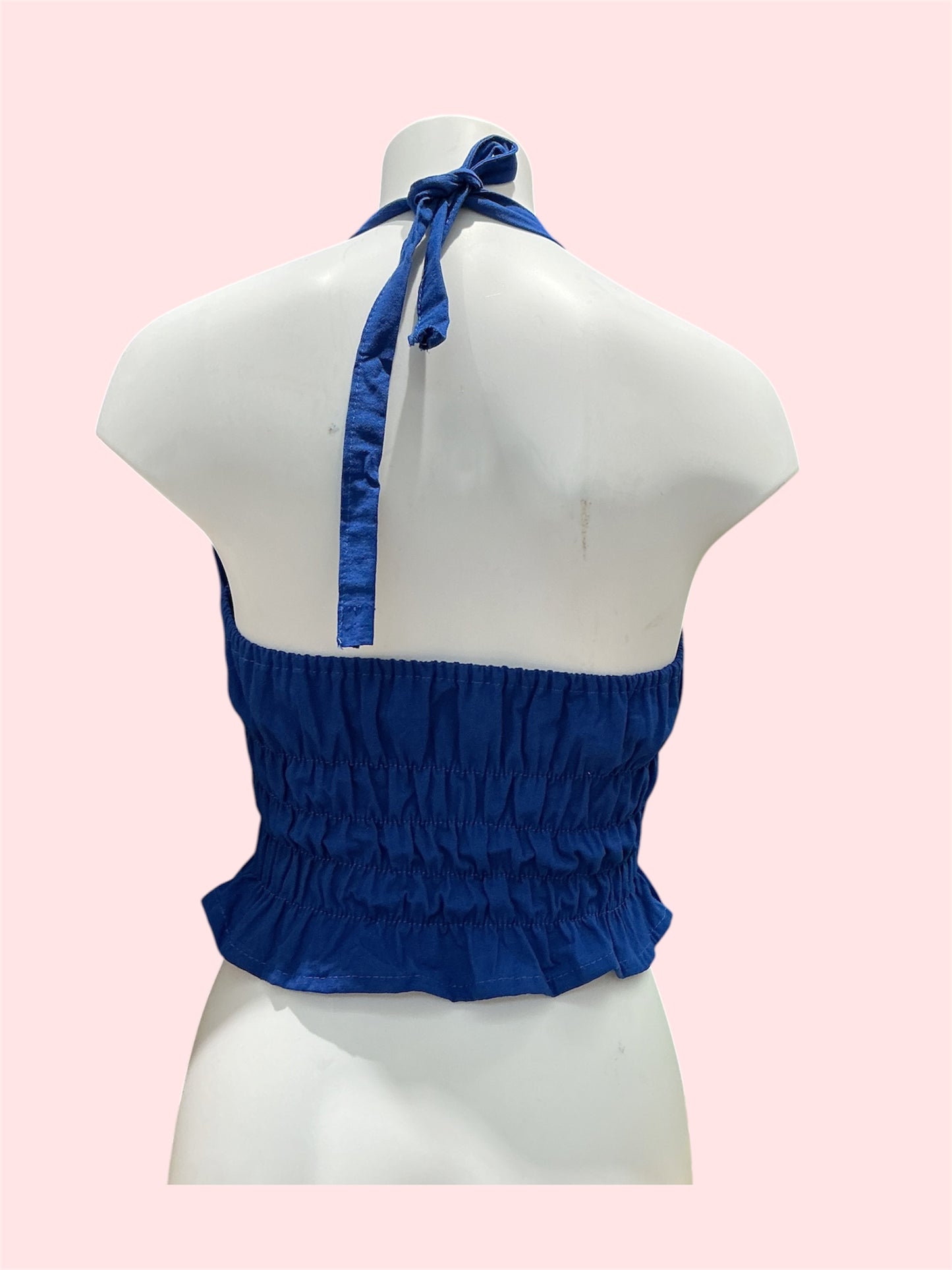 Mexican Embroidered Halter Crop Top