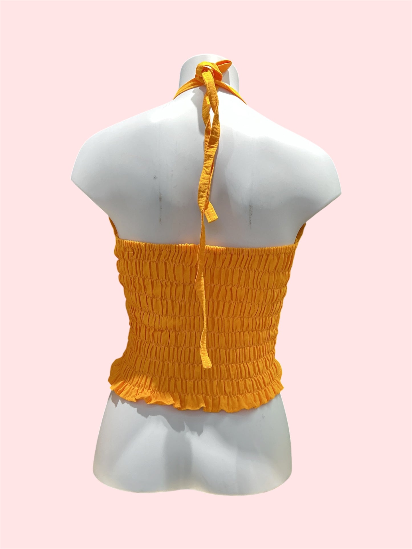 Yellow Mexican Embroidered Summer Top