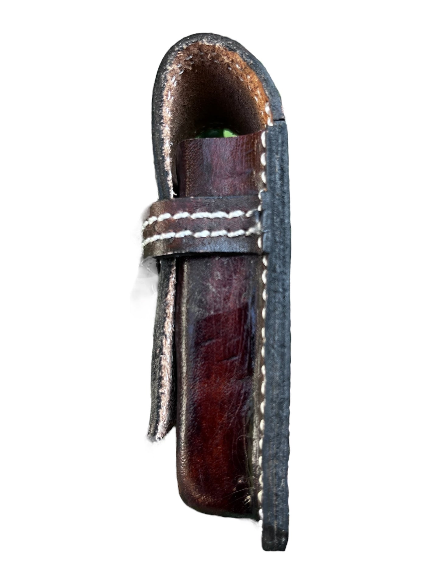 Handmade Leather Pocket Knife Holster – Rooster Design