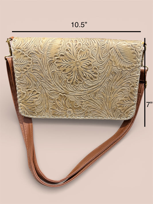 Vintage Floral Leather