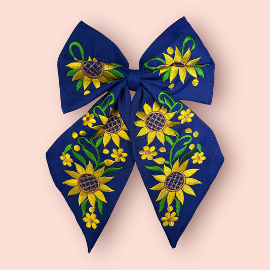 Embroidered Bow – Handmade Design 10”