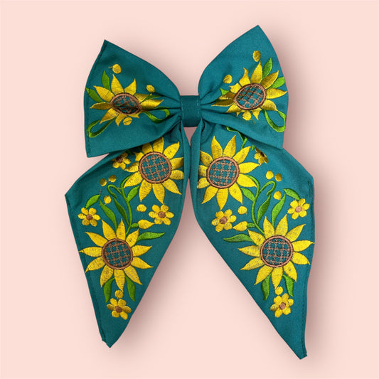 Embroidered Bow – Handmade Design 10”