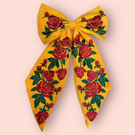 Embroidered Bow – Handmade Design 12”