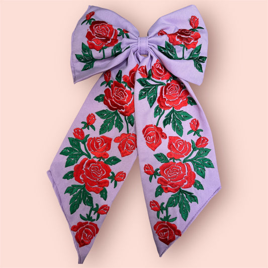 Embroidered Bow – Handmade Design 12”