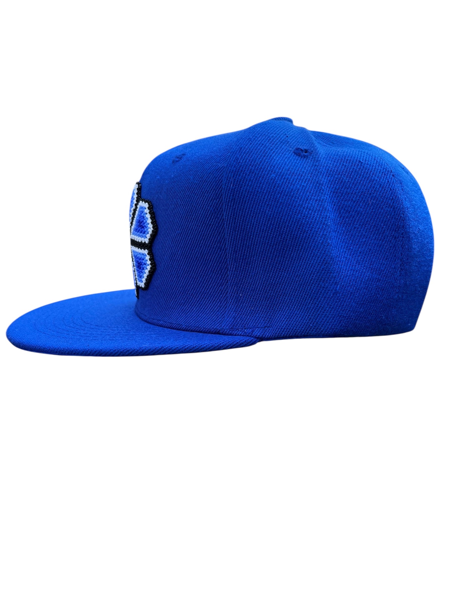 Shakira Beaded Cap – Blue Flower
