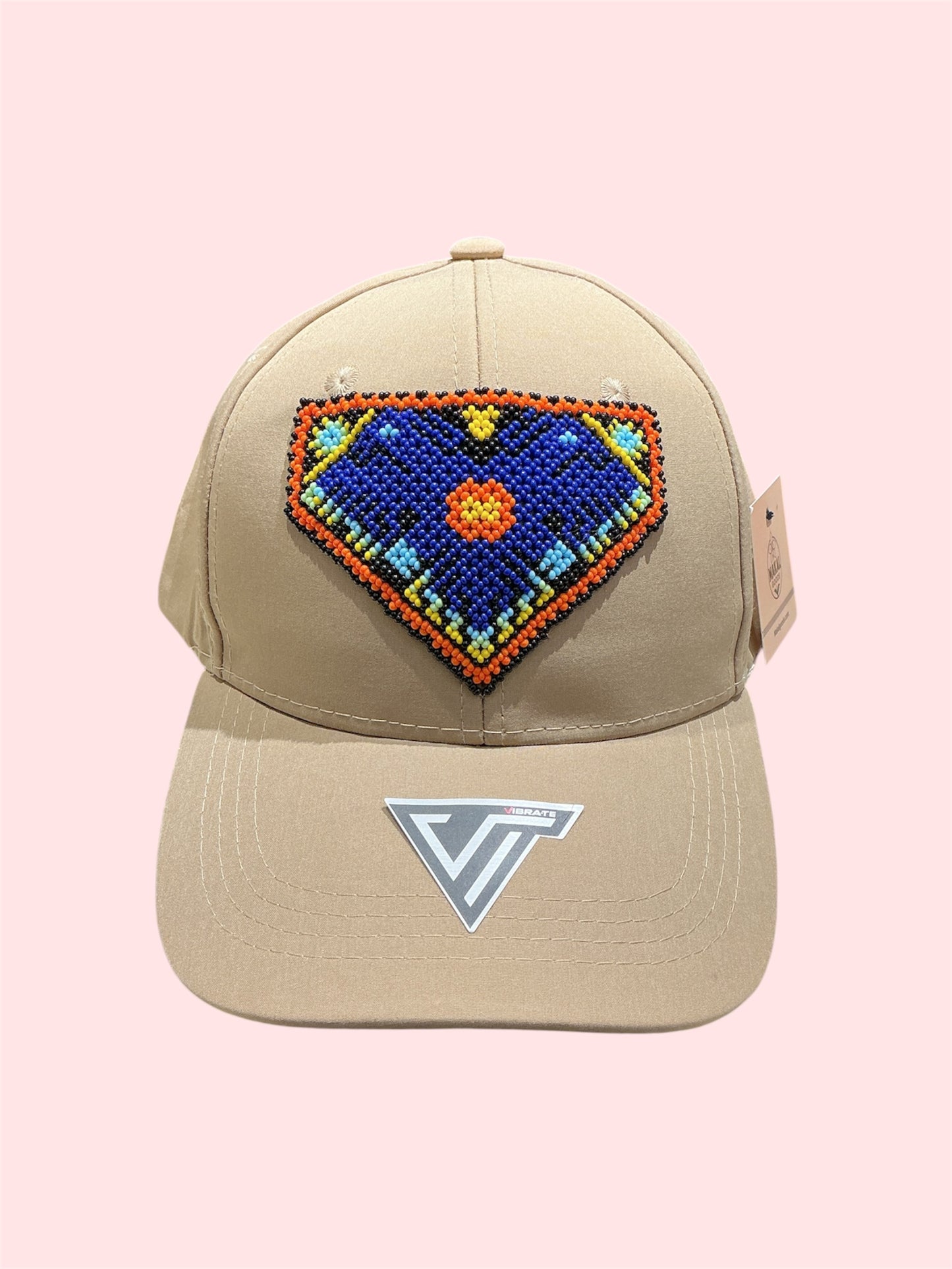 Beaded Hat with Two faced Bird.