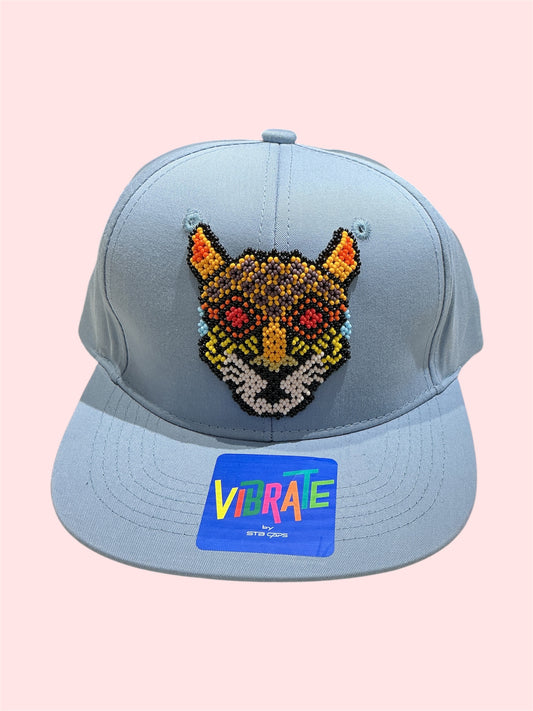Beaded Hat with Jaguar Design