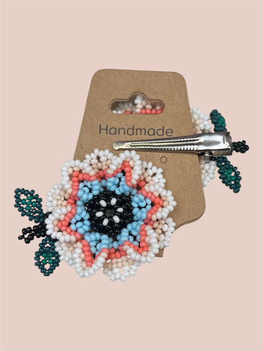 Floral hair clips