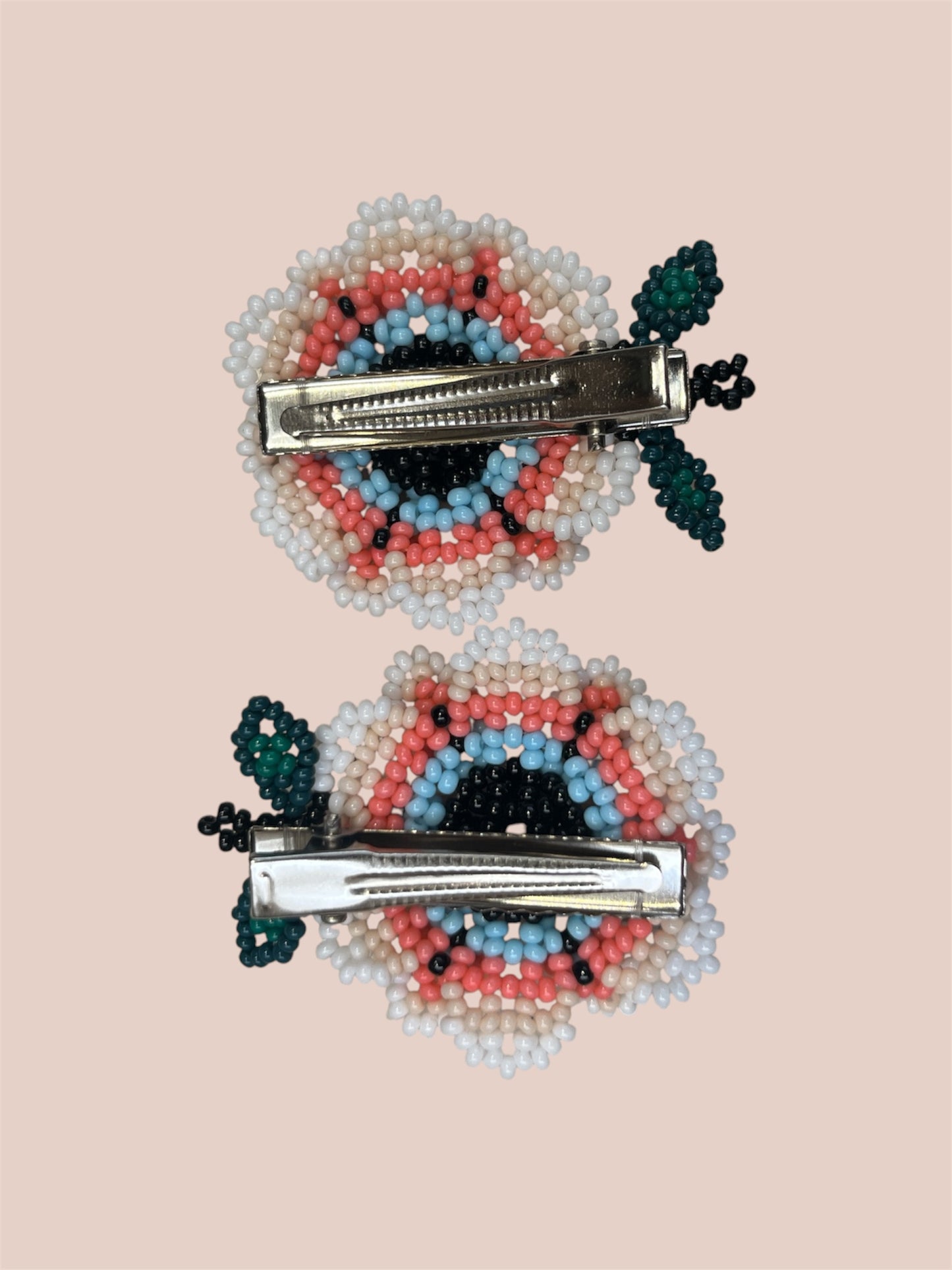 Floral hair clips
