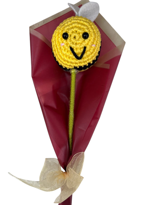 Handmade Smiley Bee Flower – “Bee Happy Bloom”